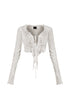 Sasa Mesh Ruffle Crop Top